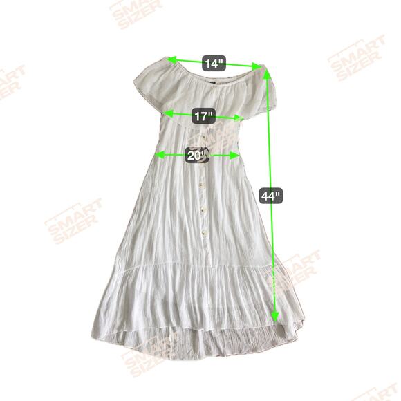 Mlle Gabrielle White Off-Shoulder Flounce Midi Dress Women's Plus Size 1X - Picture 12 of 13